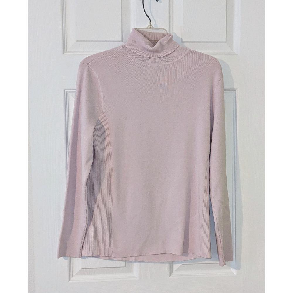 Chico's Turtleneck Sweater Ribbed Knit Long Sleeve Pullover Top‎ Size M
